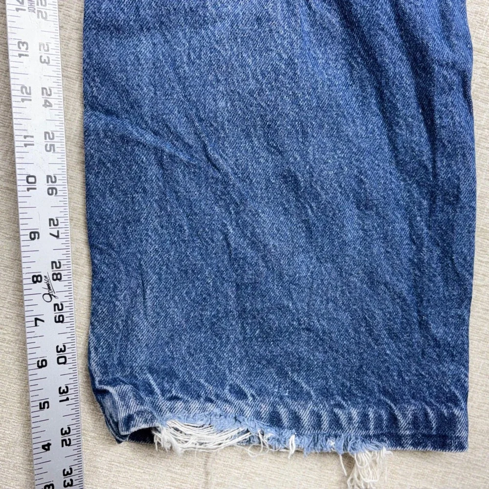 Vintage Levis 517 Bootcut Jeans Mens 36x34 Blue Light Distress Festival Denim